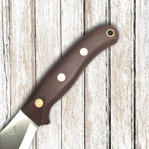 LT Wright Handcrafted Knives Jessmuk Double Red Matte Scandi Fixed Blade Knife